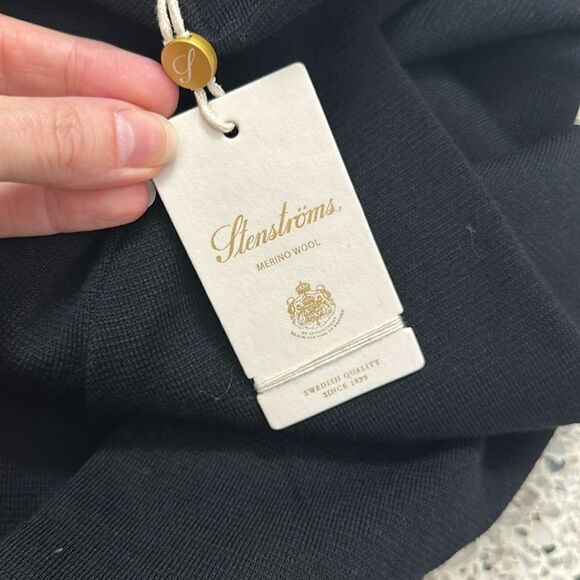 Stenstroms merino wool Buffy knit dress black small s Sweden - Picture 2 of 7